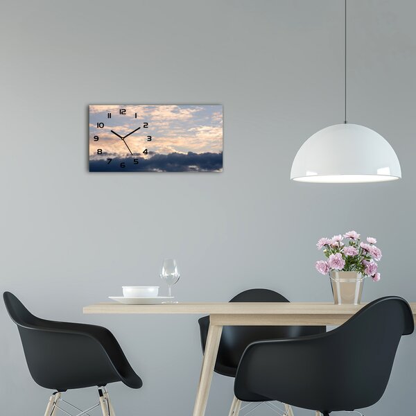 Skleněné hodiny na stěnu Mraky na nebi pl_zsp_60x30_f_163750330