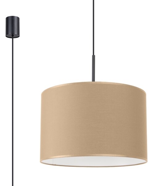 Sollux SL.1849 - Lustr na lanku NEVIA 1xE27/15W/230V pr. 40 cm taupe