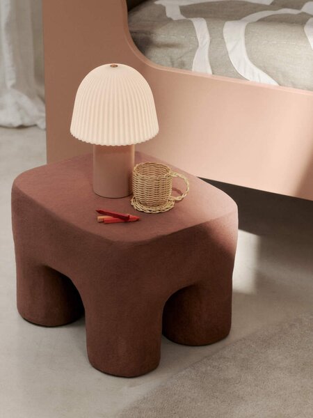 Ferm Living Přenosná lampa Frill, rose/white 1104271029