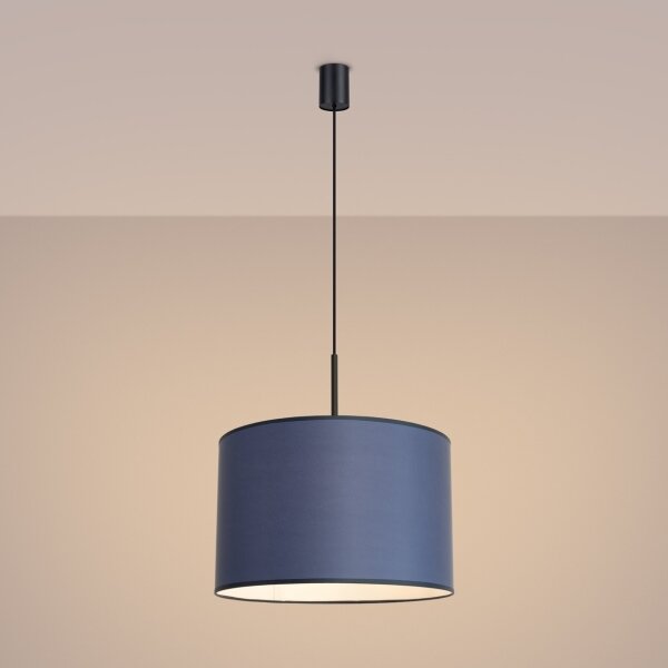 Sollux SL.1851 - Lustr na lanku NEVIA 1xE27/15W/230V pr. 40 cm modrá