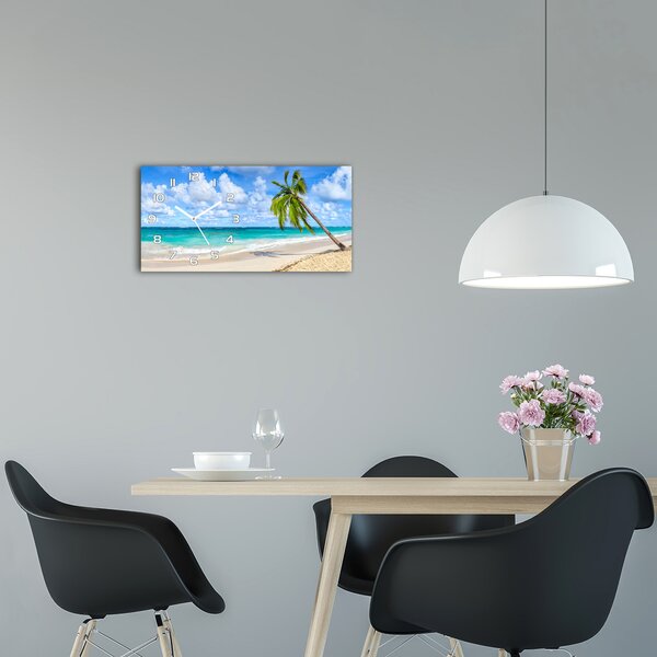 Skleněné hodiny na stěnu Tropická pláž pl_zsp_60x30_f_178941765