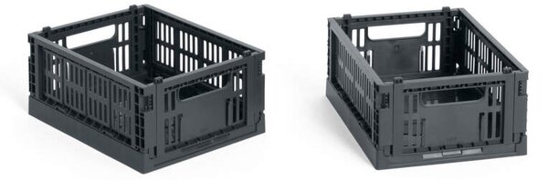 HAY Úložný box Colour Crate Mini set 2ks, charcoal