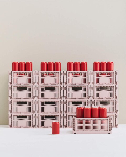 HAY Úložný box Colour Crate Medium, blush