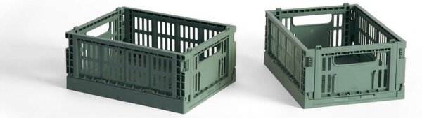 HAY Úložný box Colour Crate Mini set 2ks, sage green