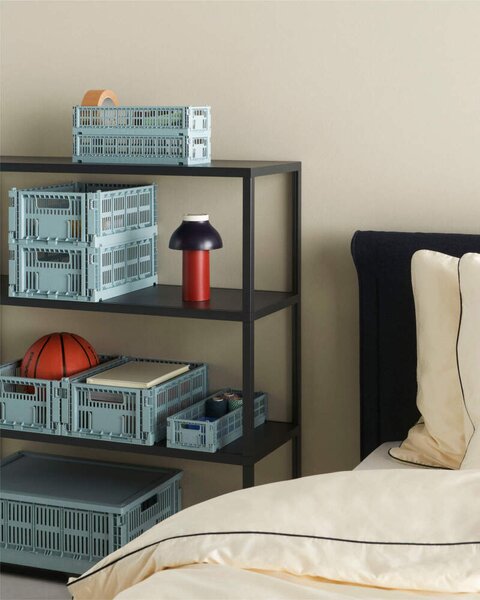 HAY Úložný box Colour Crate Medium, dusty blue