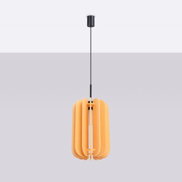 Sollux SL.1858 - Lustr na lanku MULA 1xE27/15W/230V pr. 27 cm žlutá