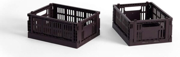 HAY Úložný box Colour Crate Mini set 2ks, bordeaux