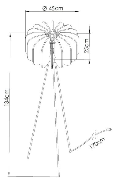 Sollux SL.1863 - Stojací lampa MULA 1xE27/15W/230V krémová