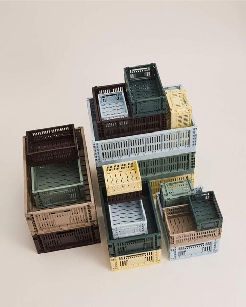 HAY Úložný box Colour Crate Medium Square, sage green