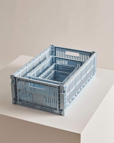 HAY Úložný box Colour Crate Medium, soft blue