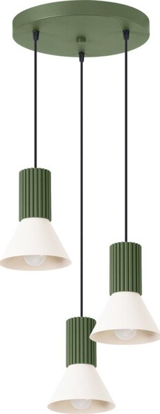 Sollux SL.1873 - Lustr na lanku ESTRIA 3xE14/10W/230V pr. 30 cm zelená