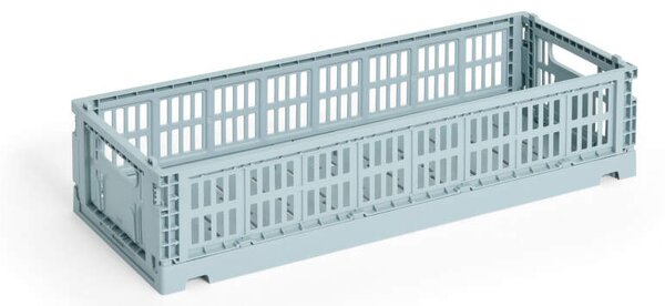 HAY Úložný box Colour Crate Mini Oblong, dusty blue