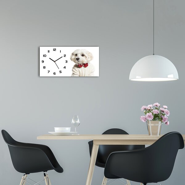 Skleněné hodiny na stěnu Maltaňský psík pl_zsp_60x30_f_190626474
