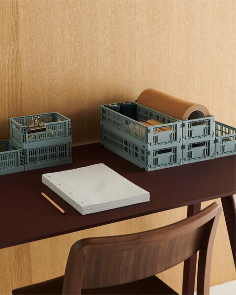 HAY Úložný box Colour Crate Mini Oblong, dusty blue