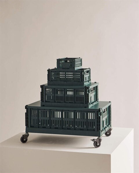 HAY Úložný box Colour Crate Medium Square, dark green