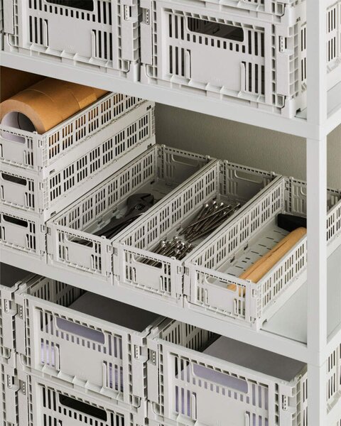 HAY Úložný box Colour Crate Mini Oblong, grey