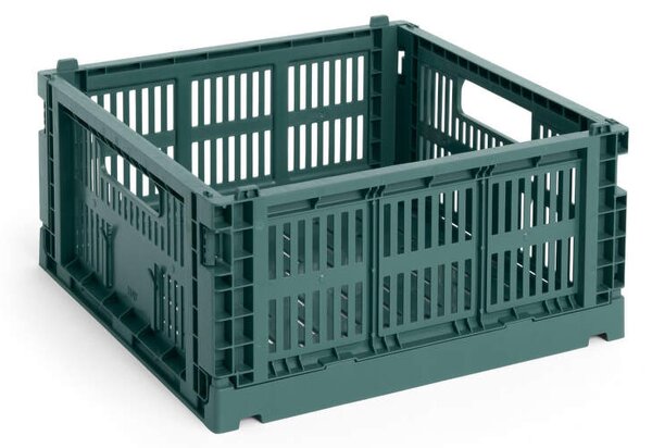 HAY Úložný box Colour Crate Medium Square, dark green