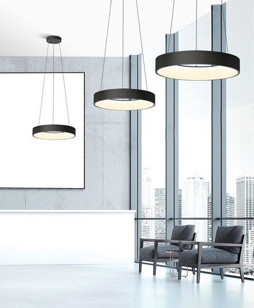 Sovana závěsné svítidlo LED 50W 2750lm 2700-6500K 55cm kulaté IP20, šedé + ovladač