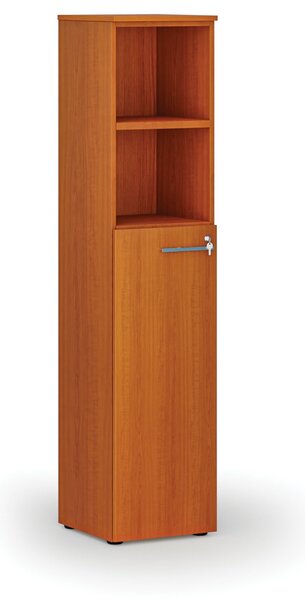 Kombinovaná kancelářská skříň PRIMO WOOD, dveře na 3 patra, 400 x 420 x 1781 mm, třešeň