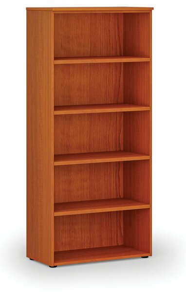 Kancelářský regál PRIMO WOOD, 800 x 420 x 1781 mm, třešeň