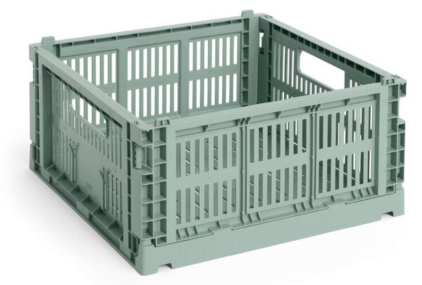 HAY Úložný box Colour Crate Medium Square, sage green