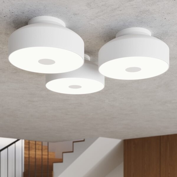 Sollux SL.1677 - Stropní svítidlo OMIQ 4xE27/15W/230V pr. 30 cm bílá