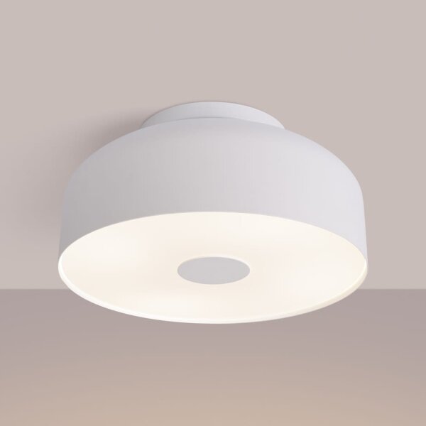 Sollux SL.1677 - Stropní svítidlo OMIQ 4xE27/15W/230V pr. 30 cm bílá