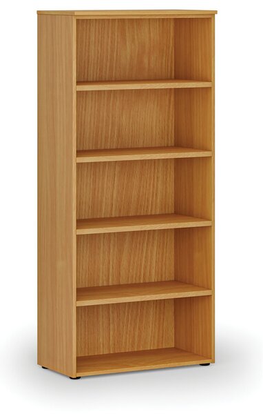 Kancelářský regál PRIMO WOOD, 800 x 420 x 1781 mm, buk