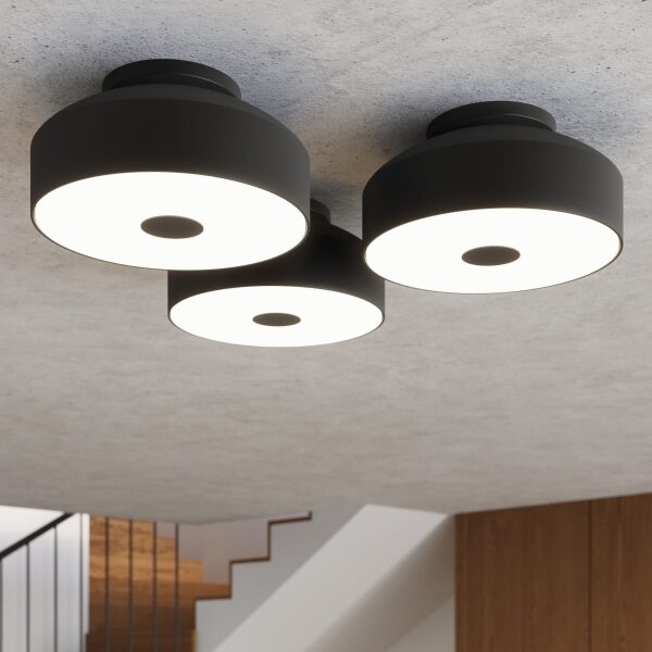 Sollux SL.1678 - Stropní svítidlo OMIQ 4xE27/15W/230V pr. 30 cm černá