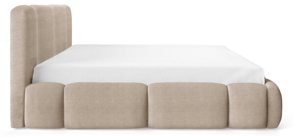 Čalouněná postel 120x200 BOHDANA s LED osvětlením - latte