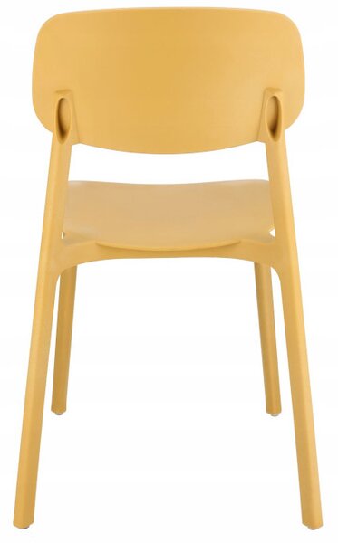 Plastová židle LARA žlutá