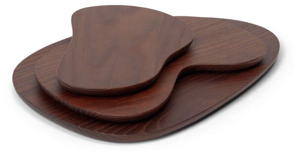 Ferm Living Sada 3 prkének Cairn, dark brown
