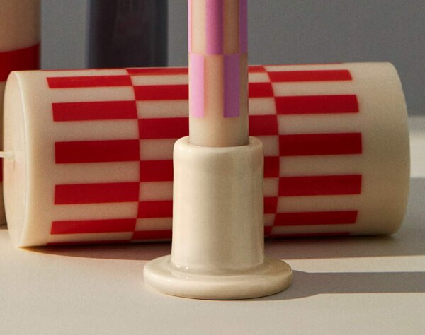 HAY Svícen Tube Small, off-white