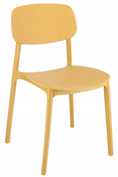 Plastová židle LARA žlutá