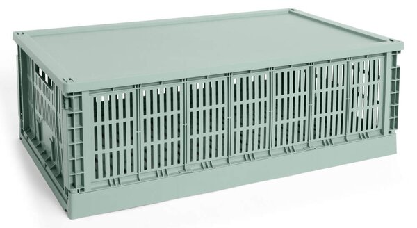 HAY Plastové víko Colour Crate X-Large, sage green