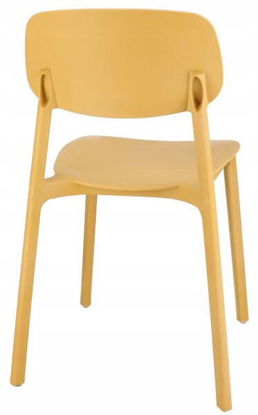 Plastová židle LARA žlutá
