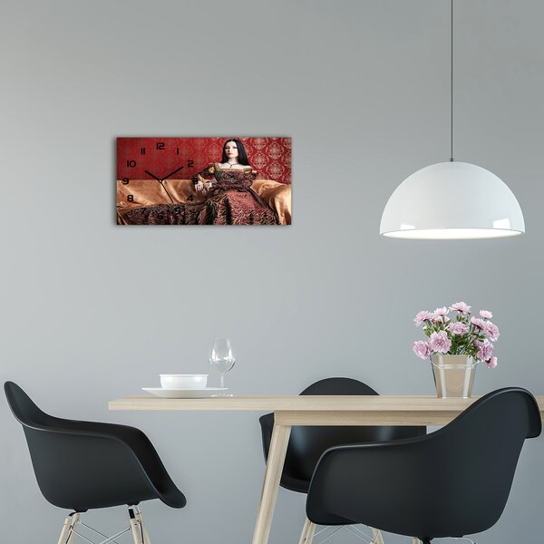 Skleněné hodiny na stěnu tiché Středověk pl_zsp_60x30_f_26507226