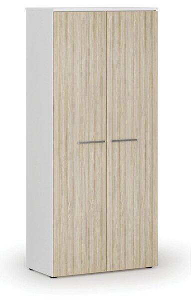 Šatní skříň s výsuvem PRIMO WHITE, 800 x 420 x 1781 mm, bílá/dub přírodní