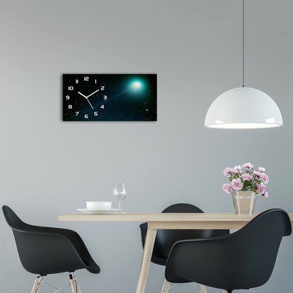 Moderní skleněné hodiny na stěnu Vesmír pl_zsp_60x30_f_27580570