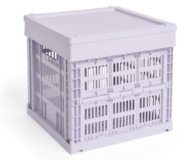 HAY Plastové víko Colour Crate Medium Square/Cube, lavender
