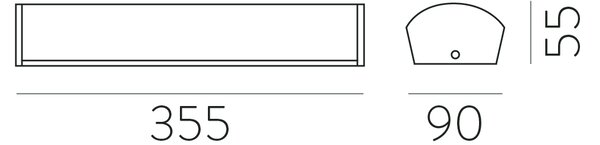 ACB Iluminacion Nástěnné LED svítidlo ALDO, 35cm, 11W, CRI90, IP44, CCT switch 3000-4000K Barva: Bílá