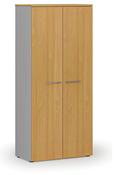 Šatní skříň s výsuvem PRIMO GRAY, 800 x 420 x 1781 mm, šedá/buk
