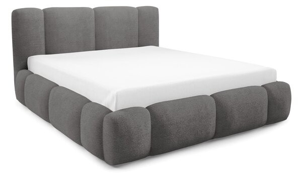 Čalouněná postel 120x200 BOHDANA s úložným prostorem - šedá