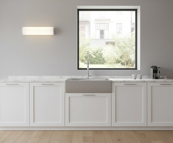 ACB Iluminacion Nástěnné LED svítidlo ALDO, 53 cm, 18W, CRI90, IP44, CCT switch 3000-4000K Barva: Bílá
