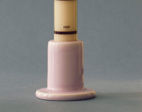 HAY Svícen Tube Small, pale pink