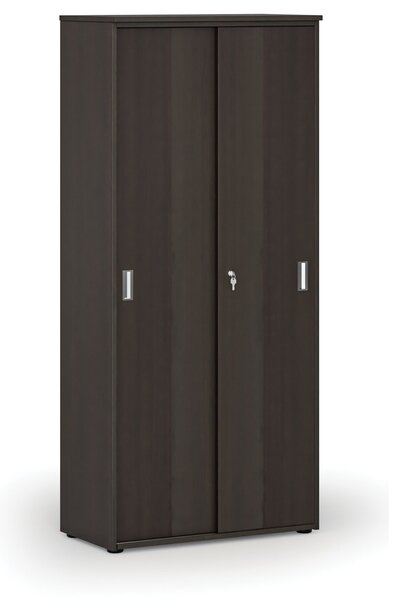 Skříň se zasouvacími dveřmi PRIMO WOOD, 800 x 420 x 1781 mm, wenge