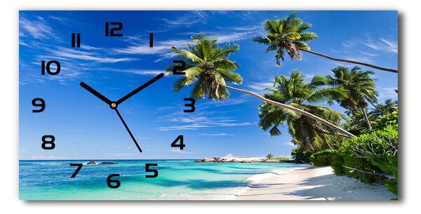 Skleněné hodiny na stěnu Tropická pláž pl_zsp_60x30_f_32258072