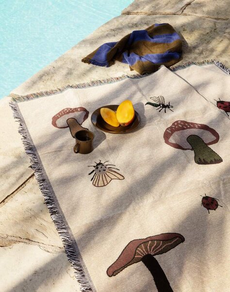 Ferm Living Tapiserie Forest Tapestry Blanket, sand