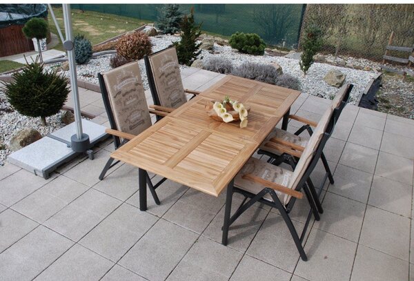 Doppler CONCEPT TEAK zahradní sedací souprava 4+1 antracit
