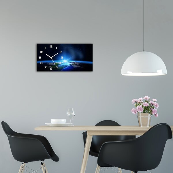 Skleněné hodiny na stěnu tiché Planeta Země pl_zsp_60x30_f_35518882